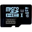Карта памяти GOODRAM microSDXC 64 GB Class 10 UHS I + SD адаптер Карта памяти GOODRAM microSDXC 64 GB Class 10 UHS I + SD адаптер