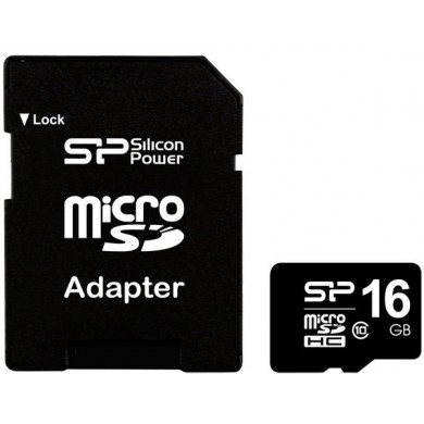 Карта пам'яті Silicon Power microSDHC 16 GB Class 10 + adapter Карта пам'яті Silicon Power microSDHC 16 GB Class 10 + adapter