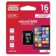 Карта памяти Goodram microSDHC 16GB Class 10 UHS I + adapter Карта памяти Goodram microSDHC 16GB Class 10 UHS I + adapter