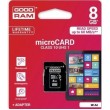 Карта памяти Goodram microSDHC 8GB Class 10 UHS I + adapter
