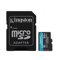 Карта памяти Kingston microSDXC 64GB Canvas Go Plus 170R A2 U3 V30 + SD адаптер