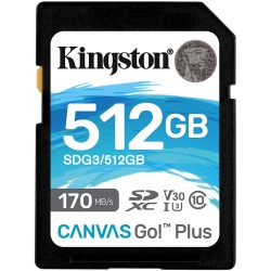 Карта памяти Kingston SD 512GB C10 UHS-I U3 R170/W90MB/s