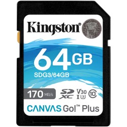 Карта памяти Kingston SD 64GB C10 UHS-I U3 R170/W70MB/s