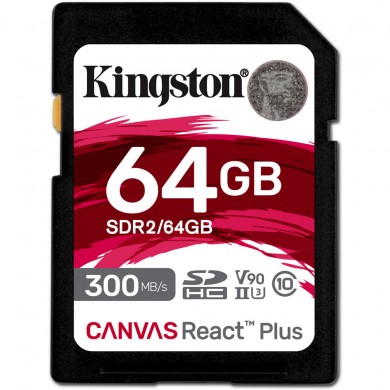 Карта пам'яті Kingston SD 64GB C10 UHS-II U3 R300/W260MB/s Карта пам'яті Kingston SD 64GB C10 UHS-II U3 R300/W260MB/s