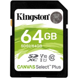Карта памяти Kingston SD 64GB C10 UHS-I R100MB/s