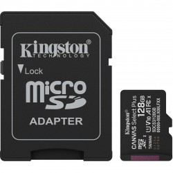 Карта памяти Kingston microSDXC 128GB C10 UHS-I A1 V10 R150MB/s + SD адаптер