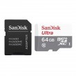 Карта памяти SanDisk microSD 64GB C10 UHS-I R80MB/s Ultra + SD адаптер