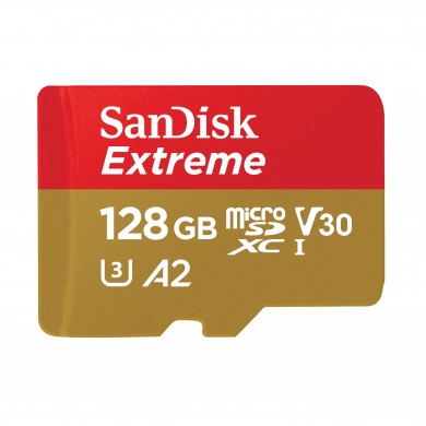 Карта памяти SanDisk microSD 128GB C10 UHS-I U3 R190/W90MB/s Extreme V30