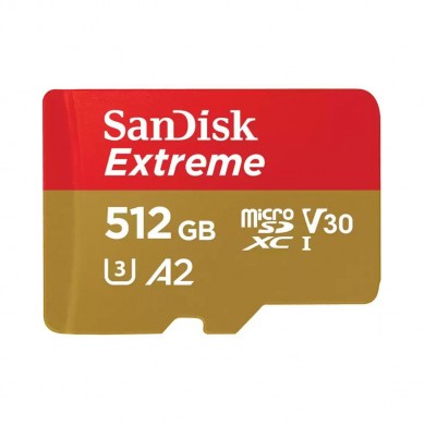 Карта памяти SanDisk microSD 512GB C10 UHS-I U3 R190/W130MB/s Extreme V30 Карта памяти SanDisk microSD 512GB C10 UHS-I U3 R190/W130MB/s Extreme V30