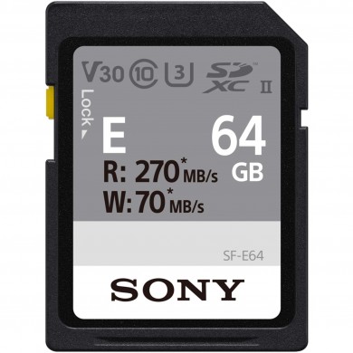 Карта памяти Sony SDXC 64GB C10 UHS-II U3 V30 R270/W70MB/s Entry