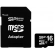 Карта памяти Silicon Power microSDHC 16 GB Class 4 + адаптер Карта памяти Silicon Power microSDHC 16 GB Class 4 + адаптер