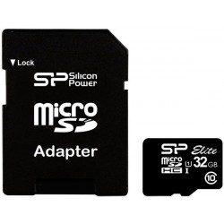 Карта памяти Silicon Power microSDHC 32 GB Class 10 UHS-I Elite + адаптер