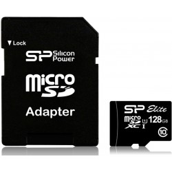 Карта памяти Silicon Power microSDXC 128 GB Class 10 UHS-I Elite + adapter
