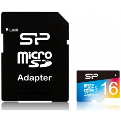 Карта памяти Silicon Power microSDHC 16 GB UHS-I Superior COLOR + adapter