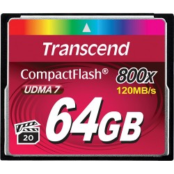 Карта памяти Transcend CompactFlash 64GB 800x (TS64GCF800)